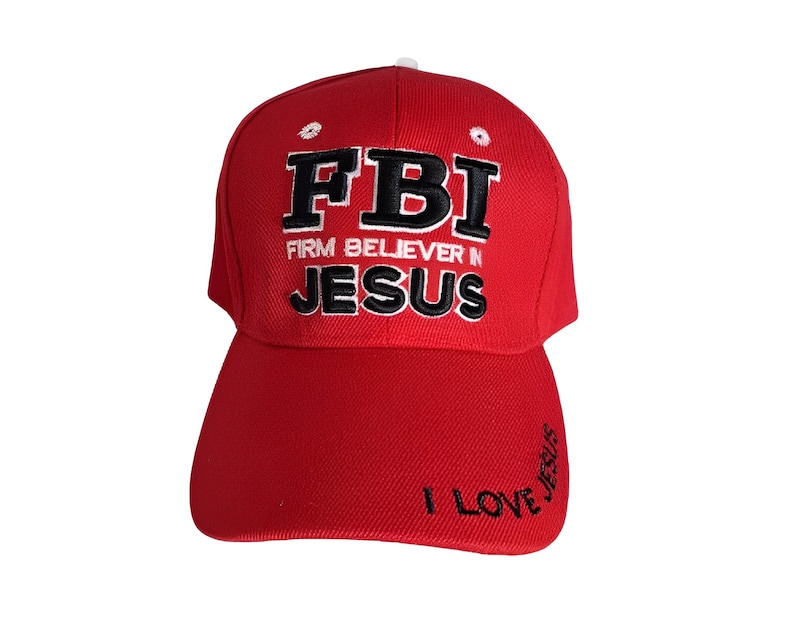 FBI Firm Believer in Jesus Christian Hat, Bible Verse Hat, Mens and