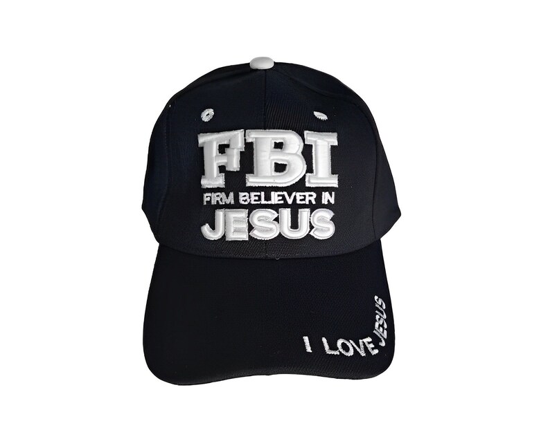 FBI Firm Believer in Jesus Christian Hat, Bible Verse Hat, Mens and