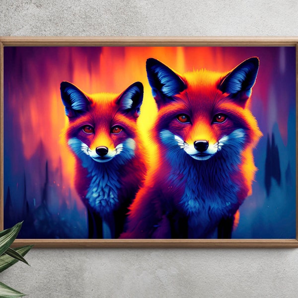 Fuchs / Fox - Image, Poster, Digital Art, Wall Art, Print, Ai Art / Download