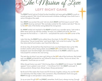 God's Love Left Right Game: Bible Sunday School Activity (PDF Download)