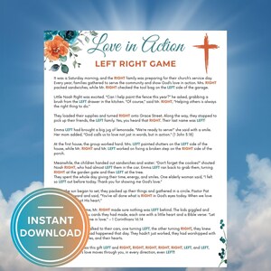 Gods Love Left Right Game Sunday School Games Bible Game Church Gift Exchange Game Pass the Prize Fun Christian Group Activities Orange