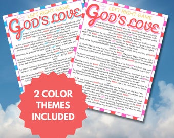 God's Love Left Right Game: Christian Group Activity (PDF Downloadable)