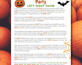 Halloween Left Right Game: Christian Pumpkin Party (PDF Downloadable)
