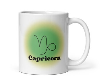 Capricornio Zodiac Trendy Aura Mug / Capricornio Regalo de cumpleaños
