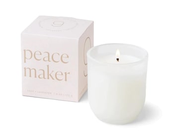 Candela Paddywax Peace, salvia e lavanda, 5 oz