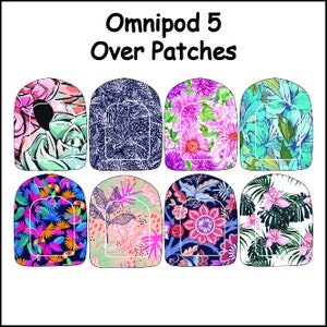 Mix and Match Omnipod 5 Over Patch | Waterproof | Hypoallergenic | Floral Patterns