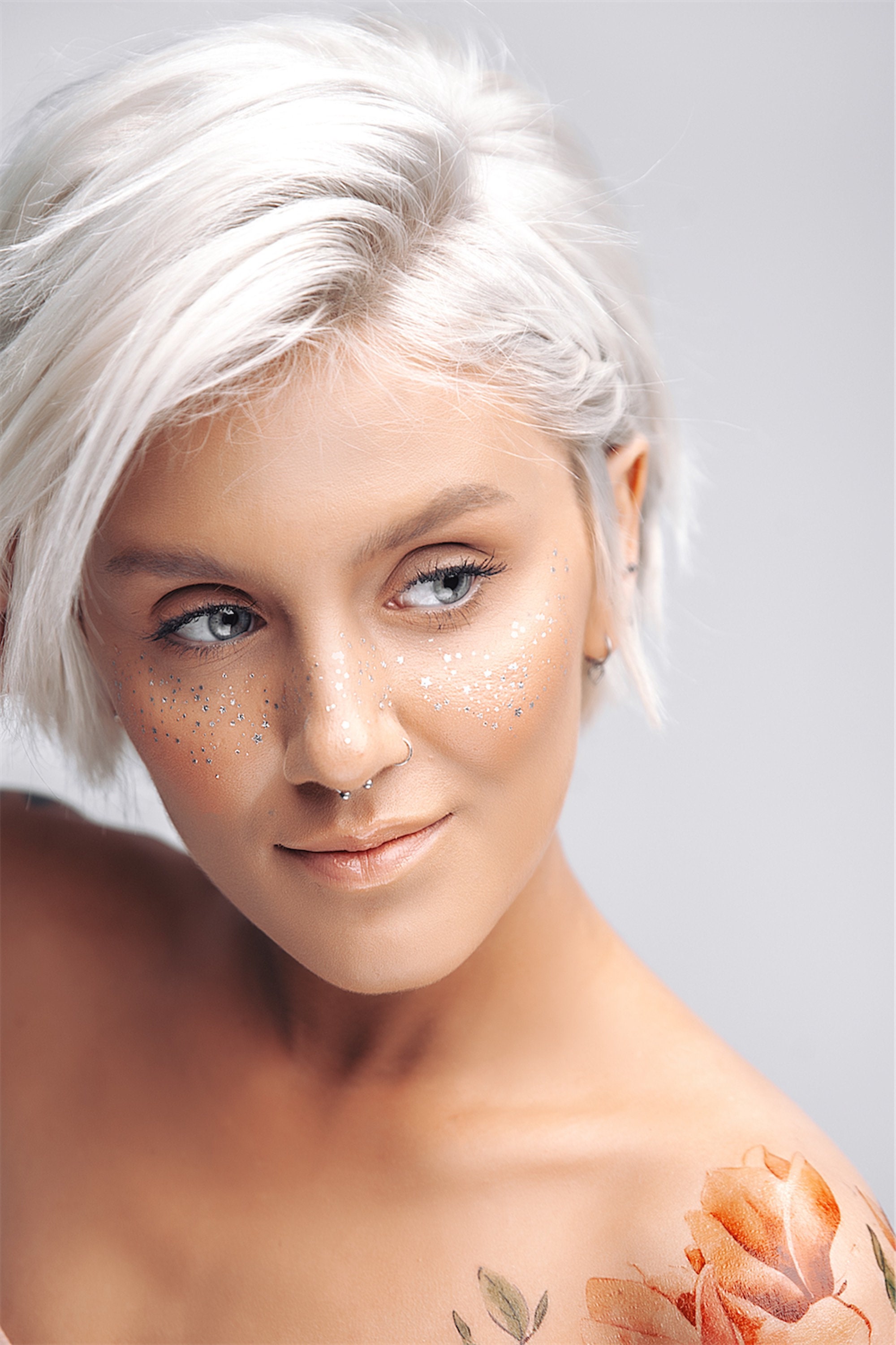 Face Glitter Fake Tattoo, Removable Freckles Water Tattoos, Temporary