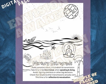 Mercury Retrograde - Coloring Page *DIGITAL DOWNLOAD*