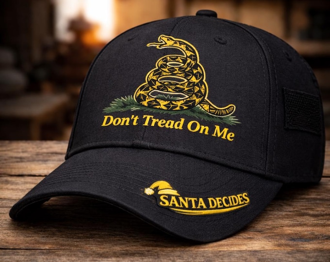 Santa Decides “Don’t Tread On Me” Hat | Gadsden Snake Cap |