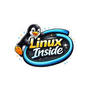 Pegatina Linux Inside / Calcomanía tecnológica Tux Penguin, pegatina para portátil