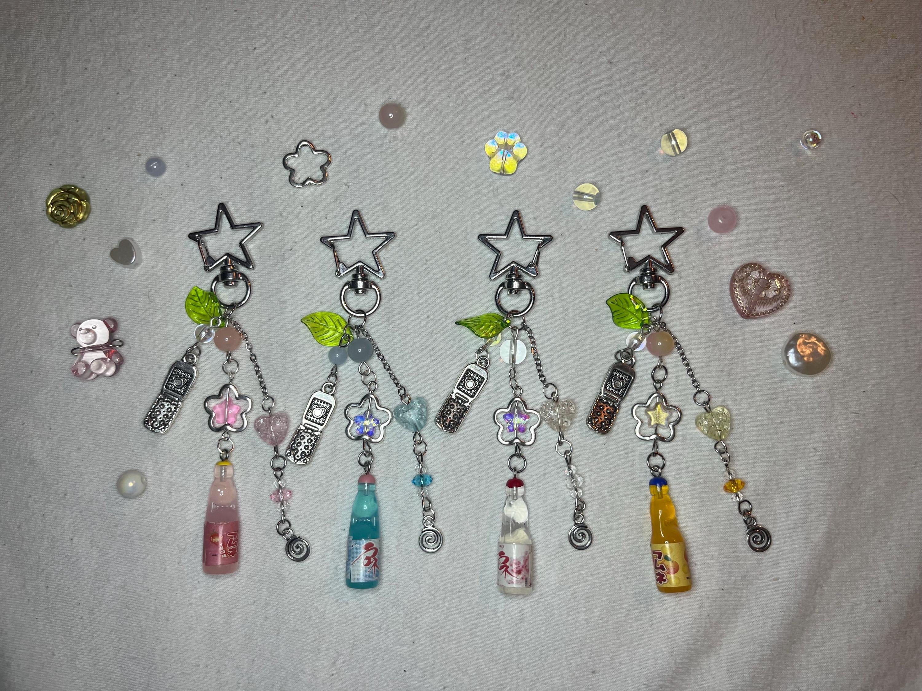 Ramune Keychains Coquette Y2k Softcore Kawaii Aesthetic Trendy Pink ...