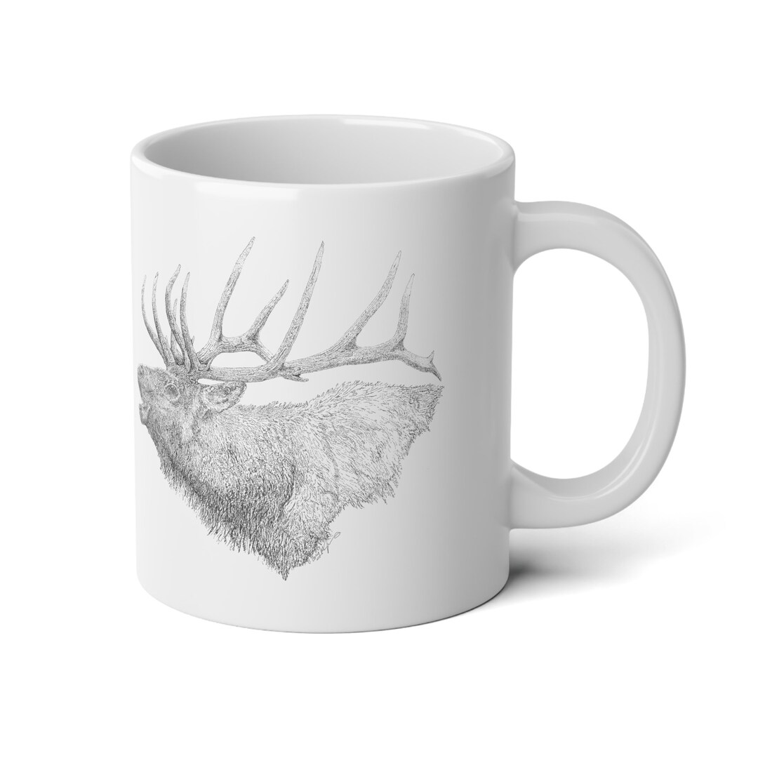 Elk Jumbo Mug 20oz Coffee Mug Jumbo Coffee Mug Home Decor Etsy