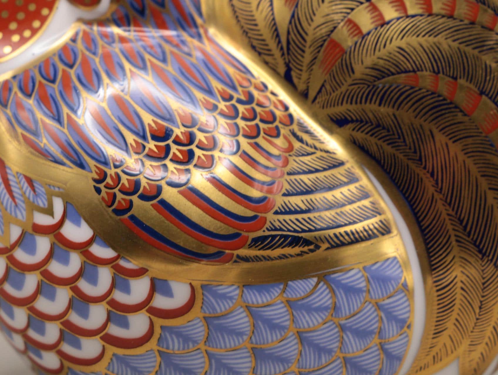 Royal Crown Derby Rooster Paperweight | 1992 Gold-gilded Bone