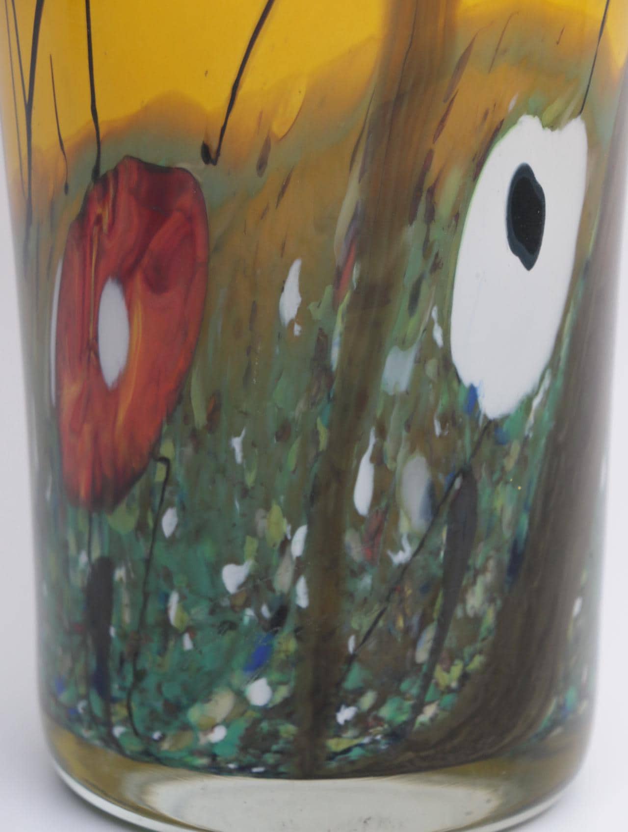 Signed Mihai Topescu Hand Blown Art Glass Vase – Romanian Studio