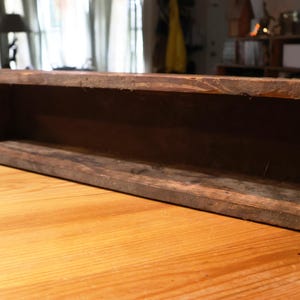 Antique wooden bin – rustic farmhouse decor – primitive wood box planter storage