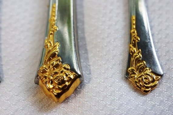 ONEIDA ヴィテージ　アンティーク Oneida Silversmiths Fine Silver Plate Flatware Set with wood