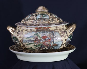 Vintage Chinese Tureen with serving platter