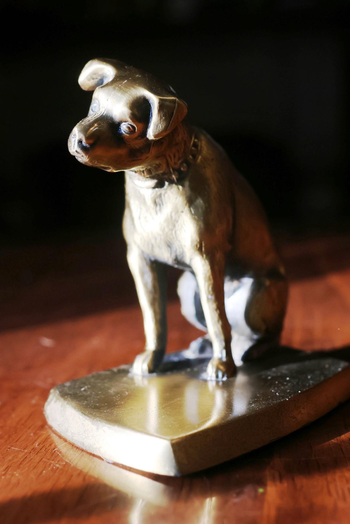 ホビー・楽器・アート acteur Vintage Brass Nipper Dog Statue – RCA 
