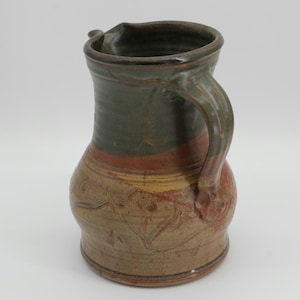 John Glick Plum Tree Pottery Pitcher – Signed American Studio Craft Art  1970s
