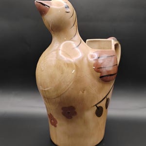 Cleminson California Pottery Bird Pitcher | Vintage Hand-Painted Ceramic Jug
