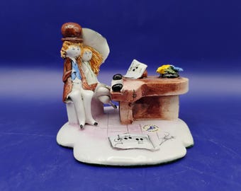 海外作家のお人形　サイン入り　一点物 Signed Zampiva Porcelain Figurine | Italian Romantic Couple at