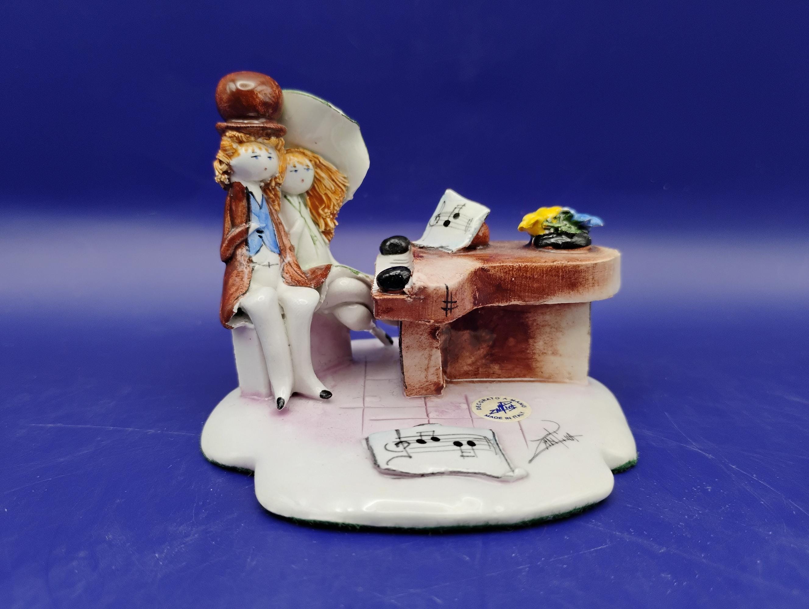 Signed Zampiva Porcelain Figurine | Italian Romantic Couple at