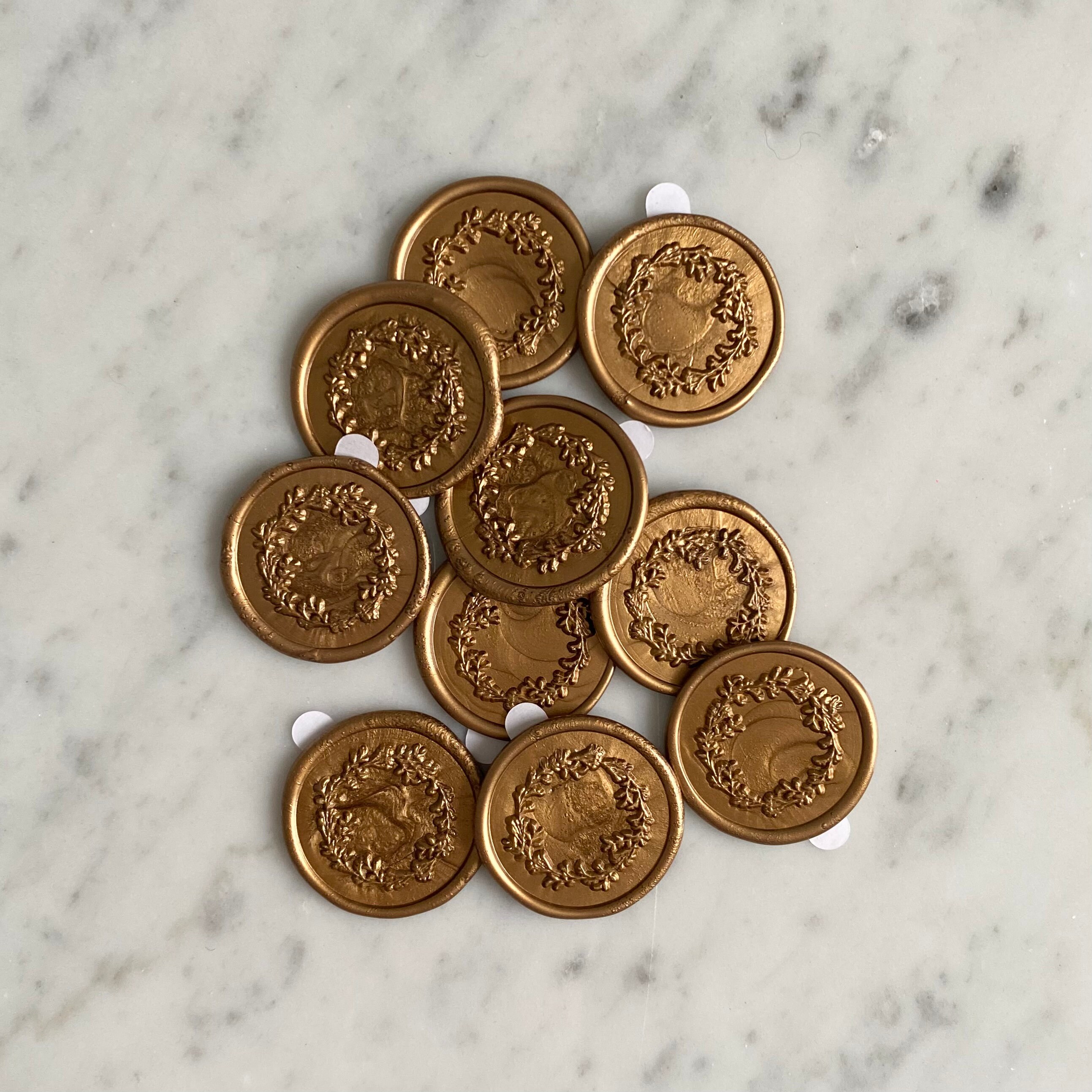 Set of 10 Gold Wax Seals Self Adhesive Wax Seals Wax Etsy