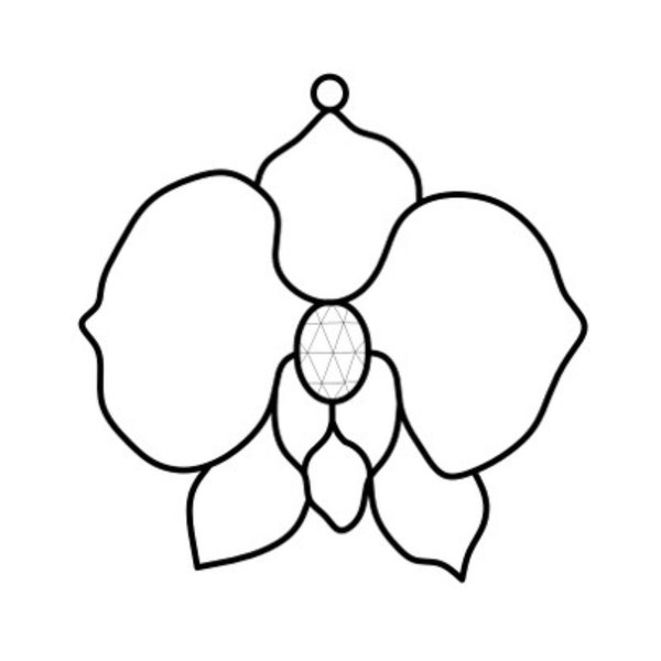 Stained Glass Pattern - Orchid Suncatcher - pdf download