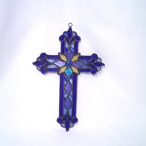 Stained Glass Pattern - Ornate Cross - pdf download