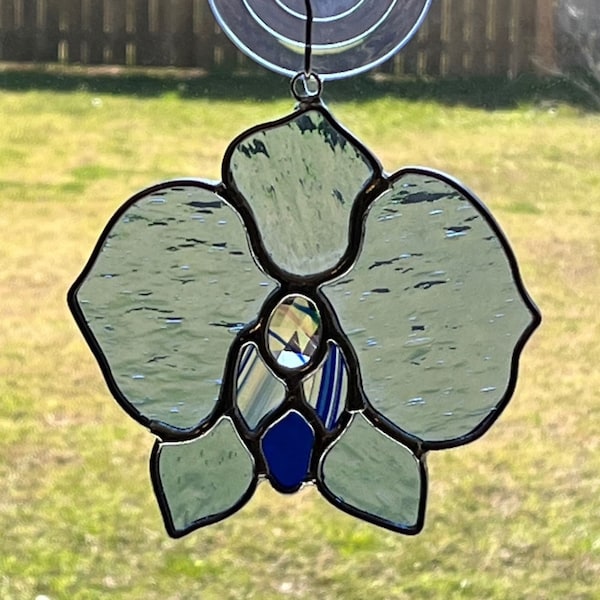 Stained Glass Suncatcher Kit - Orchid - includes jewel