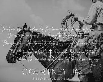 Western Nursery Prayer // Cowboy Nursery Prayer // Cowgirl Nursery Prayer // Horses Prayer // Digital file // .JPG DOWNLOAD ONLY