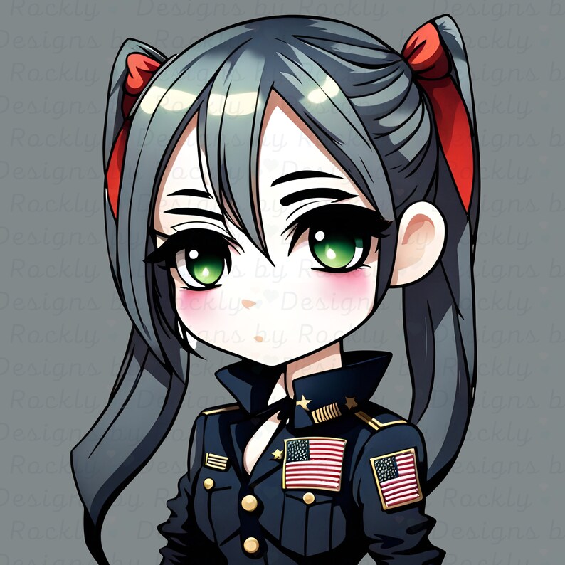 Veterans Day 2023 Special Edition Anime Girl American Veteran - Etsy UK