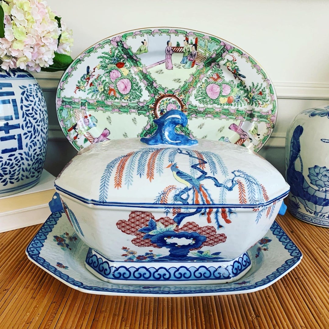RARE Find Mottahedeh Design Soup Tureen and Platter Etsy
