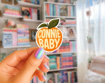 Naklejka z nadrukiem Connie Baby, Conrad Peach Kiss, TSITP | Trwała naklejka winylowa na butelki z wodą, laptopy, dzienniki, Kindle i inne