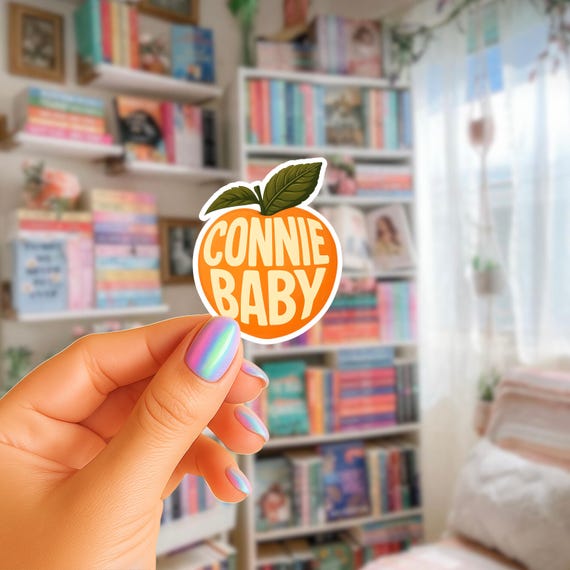 Connie Baby, Conrad Peach Kiss Cut Decal, TSITP | Durable Vinyl Sticker for Water Bottles, Laptops, Journals, Kinde & More