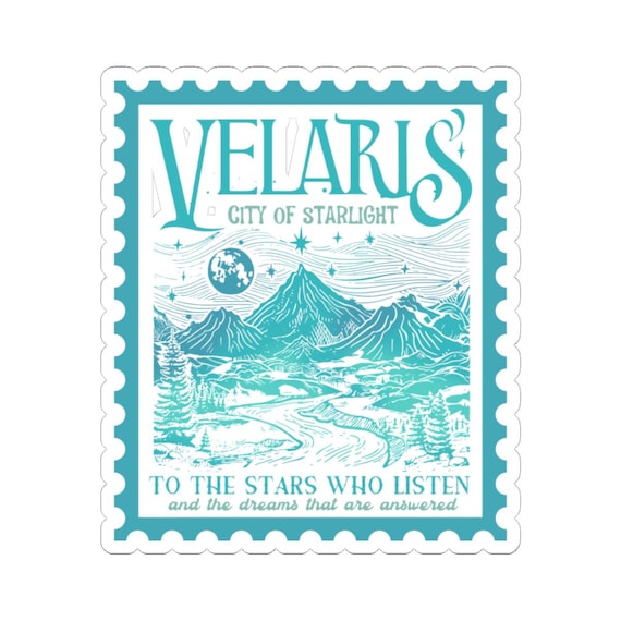Velaris Stamp Kiss-Cut Stickers, City of Starlight Sticker, To the Stars who Listen, Feyre and Rhysand, A Court of Thorns and Roses Decor,