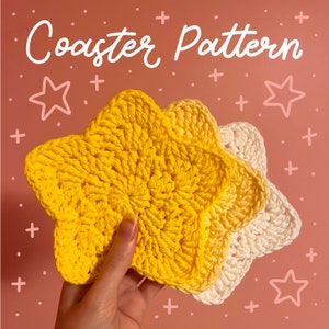 Crochet PATTERN Star Coaster, Easy - Intermediate, Simple, Easy to Follow, Easy to Understand, Cute DIY Room Decor