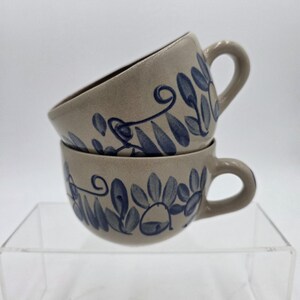 Paar BBP BEAUMONT Brothers Pottery Salzglasur-Blumenbecher