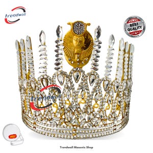 Masonic YORK RITE DOI Crown Latest Tall Style Crown Gold Tone Adjustable fitting