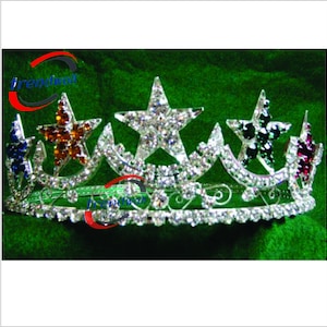 Freemason 5 Star Grand Matron OES Crown Silver Tone With Rhinestone Adjustable Fitting.