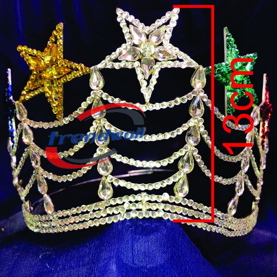Masonic Grand Matron OES 5star Crown in Silver Tone With
