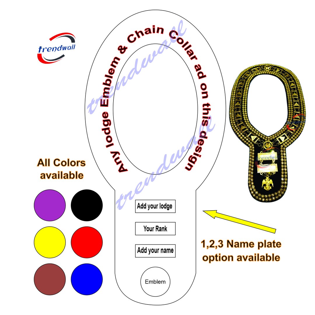 Masonic Chain Collar New Style With Custom Options Great Look With New ...