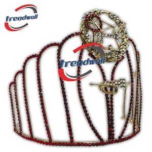 HOJ Crown, Masonic Heroines of Jericho Grand Worthy Crown Tall Style New Style in HOJ Crown, HOJ Crown With Case