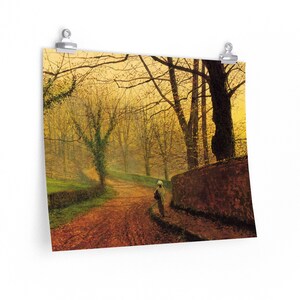 Beautiful girl in the woods Premium Matte horizontal posters gift art