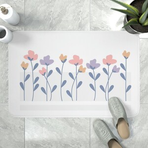 Flowers in Spring Memory Foam Bath Mat