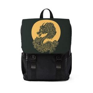 Sac à dos à bandoulière décontracté unisexe Dragon