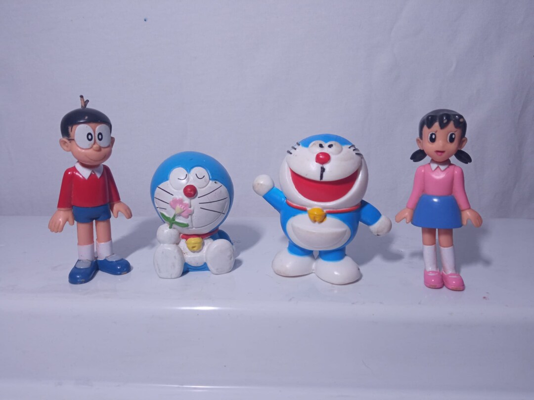 4 Nice Collectible Figures of DORAEMON. Etsy UK