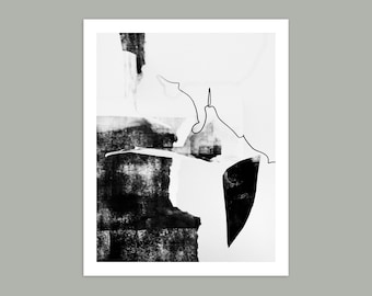 Art Print Giclée abstract artwork, original signed, 8x10, contemporary Canadian artist, Topographies 13