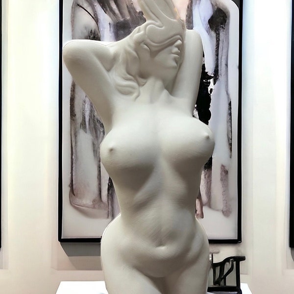 Gorgeous Venus Female Body Sculpture Ceramic Art Vase, Womans Figure Sculpture Love Vase