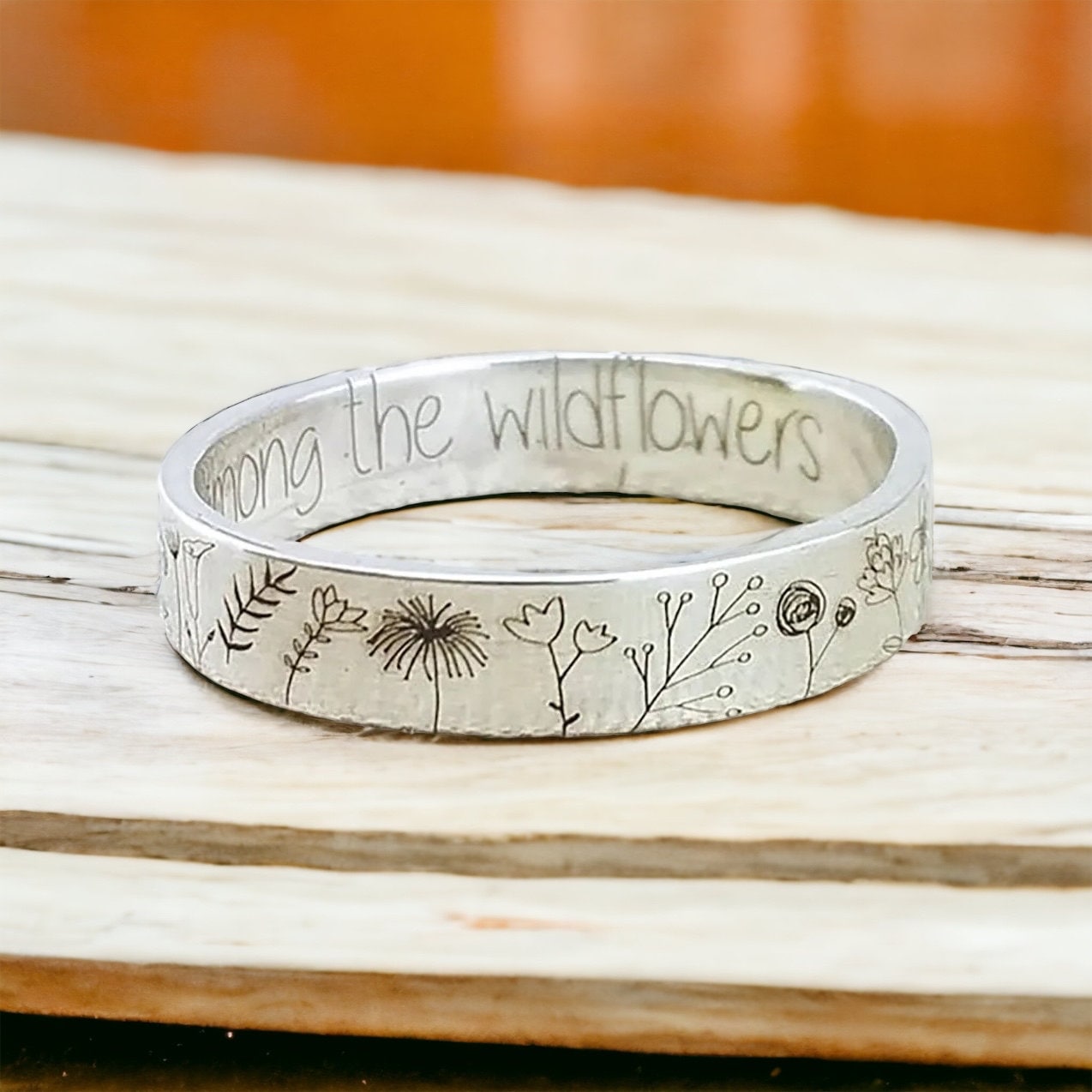 You Belong Among the Wildflowers Ring Etsy UK